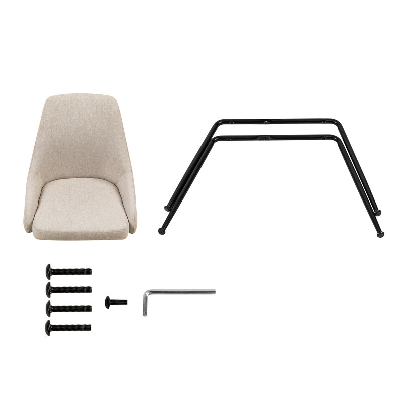 Corrigan Studio® Fabric Beige Upholstered Dining Chairs,Set Of 4 Wayfair